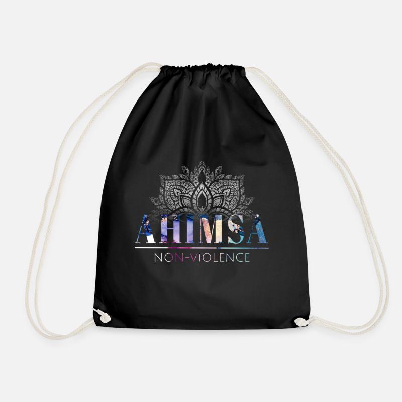 AHIMSA - Drawstring Bag - black