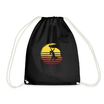 Women climber climbing free climbing gift - Drawstring Bag - black - Front