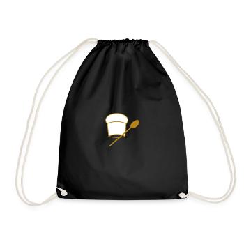 Wooden spoon - Drawstring Bag - black - Front
