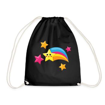Shooting star - Drawstring Bag - black - Front