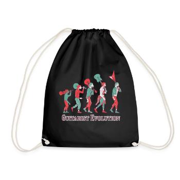 Guitarist Evolution Music Rock Guitarist - Drawstring Bag - black - Front