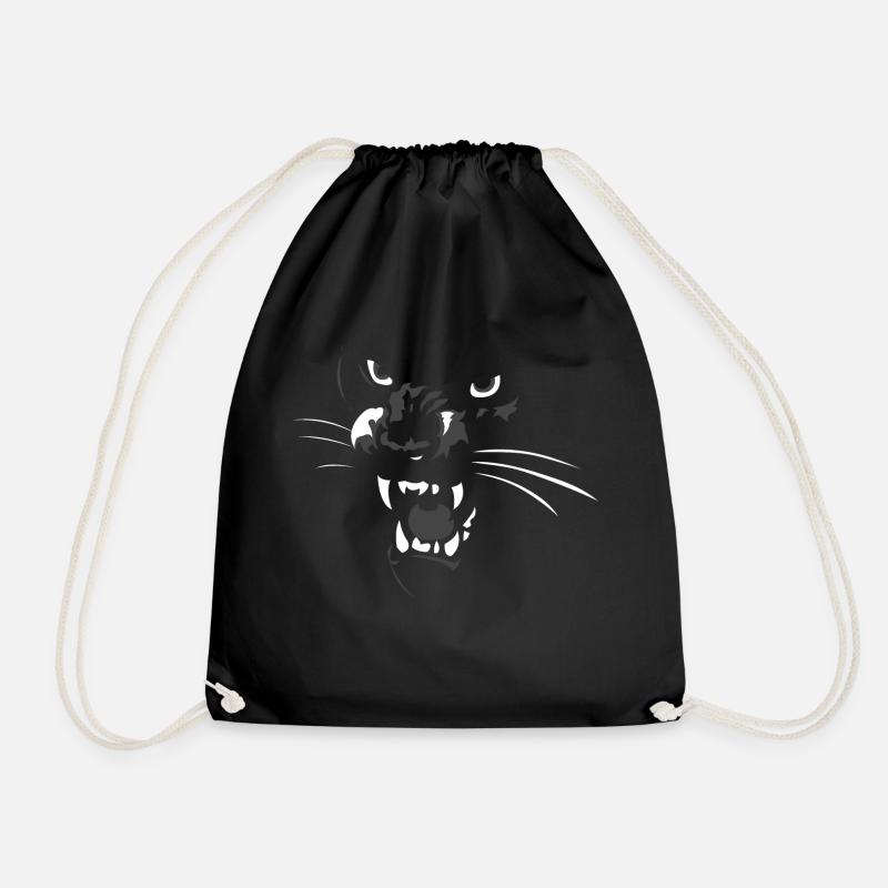 Schwarzer Panther cool schön mega - Turnbeutel - Schwarz