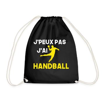 Je peux pas j'ai handball - Sac de sport léger - noir - Devant