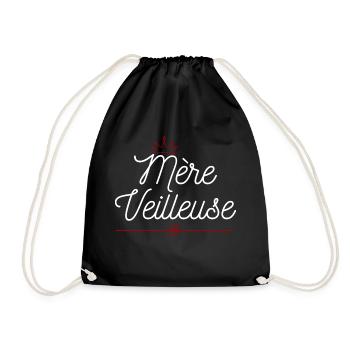 Mère veilleuse blanc - Sac de sport léger - noir - Devant