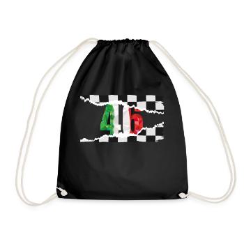 Motorcycle, 46, Racing, Motorsport - Drawstring Bag - black - Front