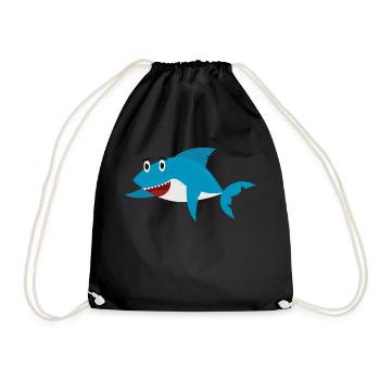 Requin - Sac de sport léger - noir - Devant