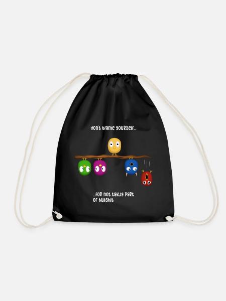Anti-pression des groupes Oiseaux Anti-harcèlement - Sac de sport léger - noir