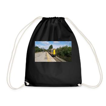 Railway Train Approach 001 - Drawstring Bag - black - Front