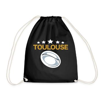 Rugby Toulouse 5 étoiles Stade Supporter Rugbymen - Sac de sport léger - noir - Devant