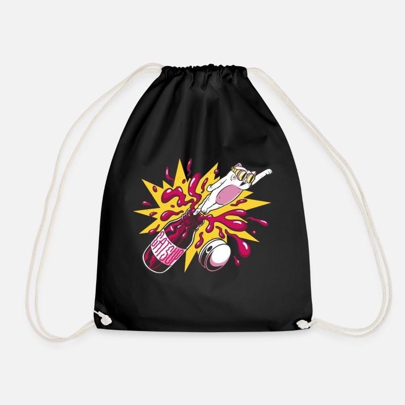 Katze Kätzchen Kittie Stubentiger Geschenkidee - Turnbeutel - Schwarz