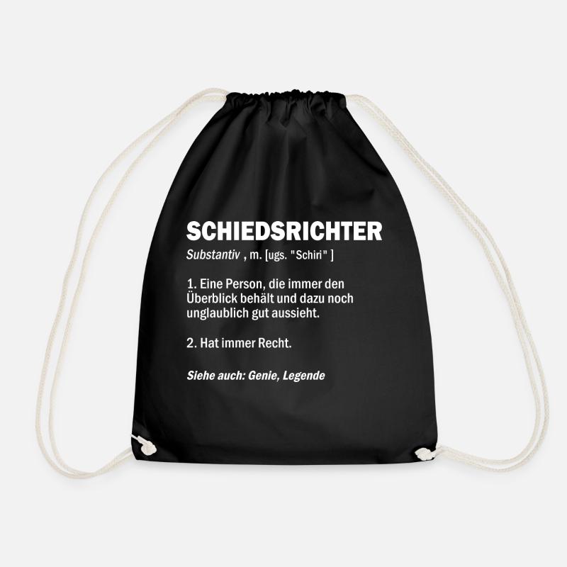 Schiedrichter Schiri Fußball Schiedsrichter - Turnbeutel - Schwarz
