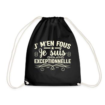 JE SUIS exceptionnelle - Sac de sport léger - noir - Devant