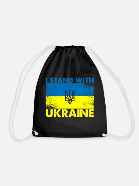 Je suis aux côtés de l’Ukraine - Sac de sport léger - noir