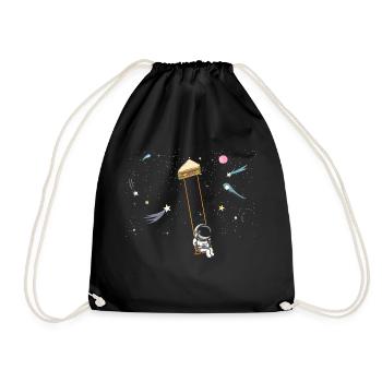 Astronaut Sandwich Love Astronomy Sandwich - Drawstring Bag - black - Front