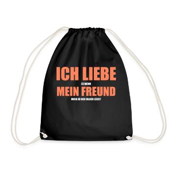 Falkner Falken Falknerei - Turnbeutel - Schwarz - Vorne
