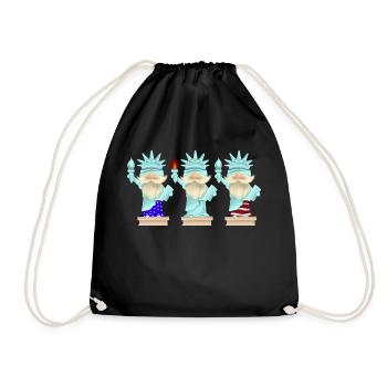 Gnomes Of Liberty - Drawstring Bag - black - Front