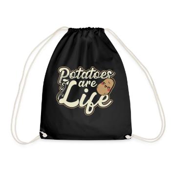 Potatoes Are Life - Turnbeutel - Schwarz - Vorne