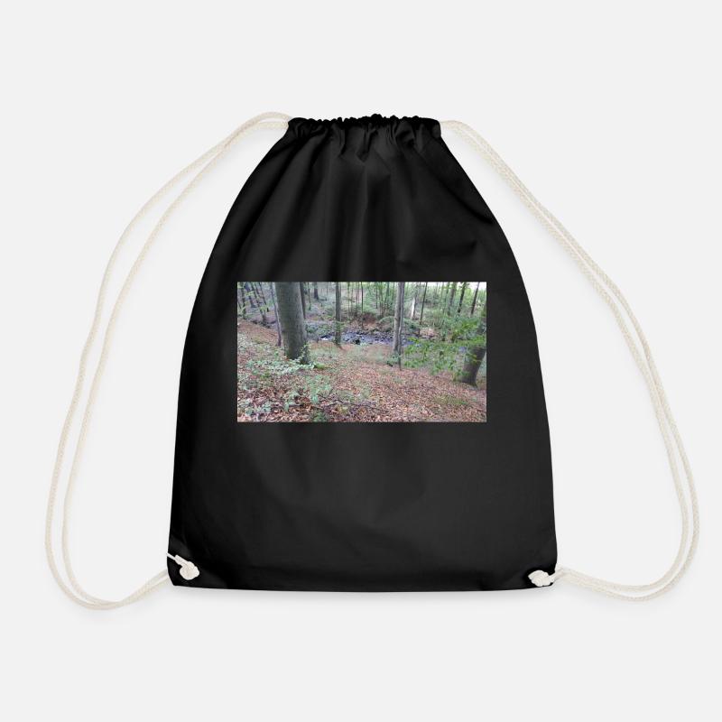 Nature 3 - Drawstring Bag - black
