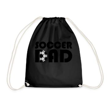 Design Soccer Dad Logo - Drawstring Bag - black - Front