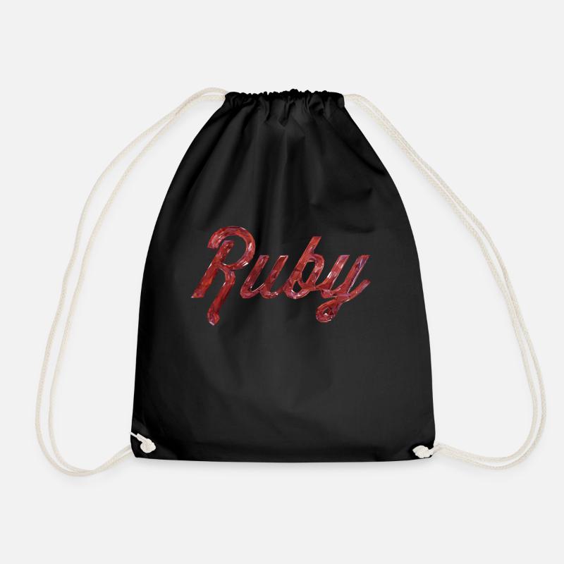 Ruby Stilisierter Text - Turnbeutel - Schwarz