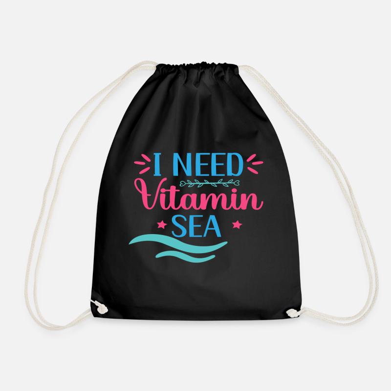 I need Vitamin Sea - Turnbeutel - Schwarz