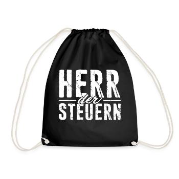 Herr Der Steuern Steuerberater Finanzamt Geschenk - Turnbeutel - Schwarz - Vorne