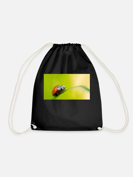 ladybug - Drawstring Bag - black
