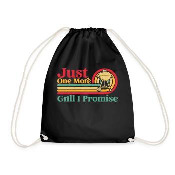 Just One More Grill I Promise Retro Vintage Style - Sac de sport léger - noir - Devant
