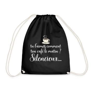Café Citation Humour Pour Homme Et Femme - Sac de sport léger - noir - Devant