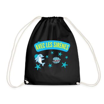AVEC LES SIRÈNES - Sac de sport léger - noir - Devant