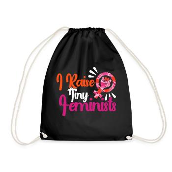 I attract tiny feminists to feminist - Drawstring Bag - black - Front