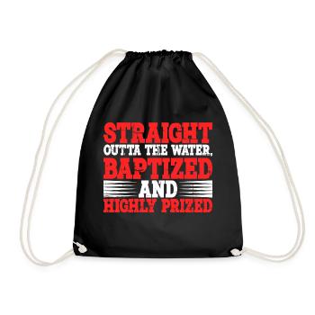 Straight Outta L’eau et baptisé 15 - Sac de sport léger - noir - Devant