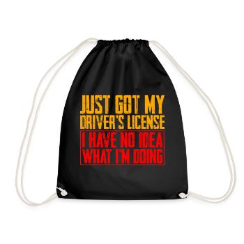Just Got My Driver's License 4 - Turnbeutel - Schwarz - Vorne