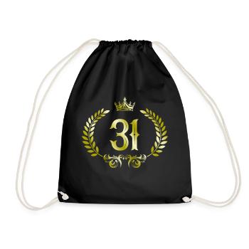 31 Couronne numérique - Sac de sport léger - noir - Devant