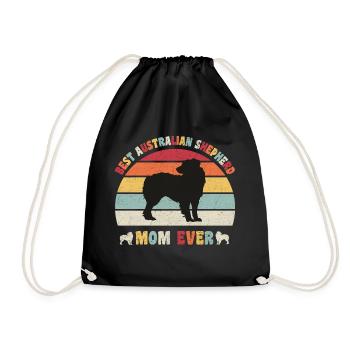 Meilleure maman berger australien jamais amateurs de chiens rétro - Sac de sport léger - noir - Devant