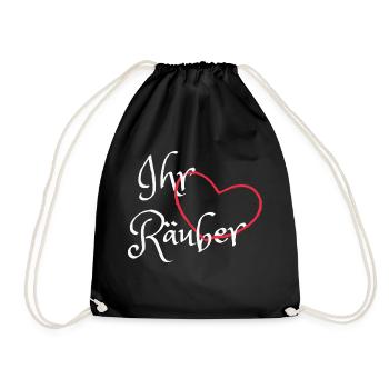 Ihr Räuber Paar Design für die ganze Familie - Turnbeutel - Schwarz - Vorne