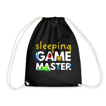 SLEEPING GAME MASTER DRAGONS ADVENTURES RPG - Drawstring Bag - black - Front