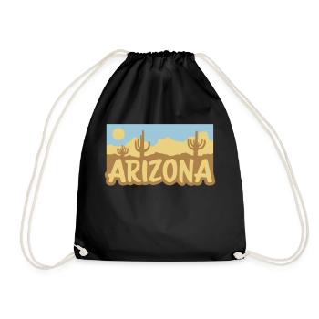 Arizona USA Paysage désertique - Sac de sport léger - noir - Devant
