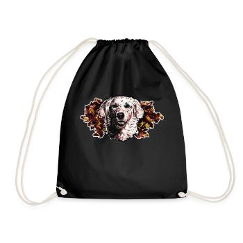 Golden Retriever's Head - In Graffiti #3 - Drawstring Bag - black - Front