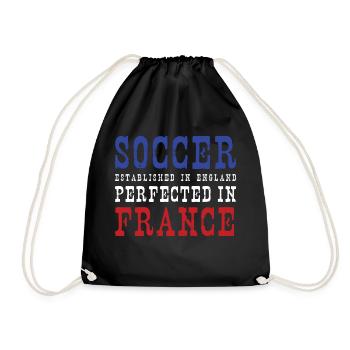 France Soccer French Football France Futbol - Turnbeutel - Schwarz - Vorne