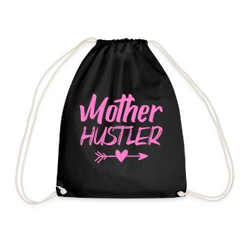 mama hustle mother - Turnbeutel - Schwarz - Vorne