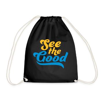 see the good Zitat - Turnbeutel - Schwarz - Vorne