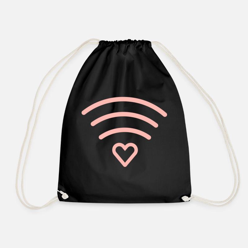 Internet liebe - Turnbeutel - Schwarz