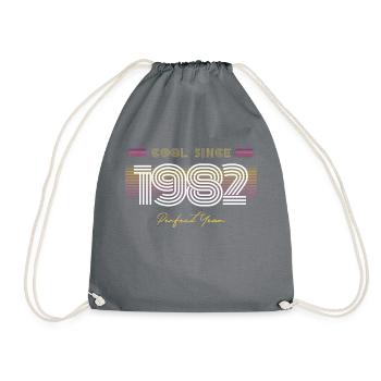 Geburtstag Cool seit 1982 - Turnbeutel - Grau - Vorne