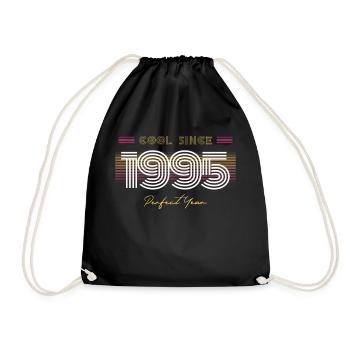 Birthday Cool since 1995 - Drawstring Bag - black - Front