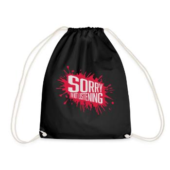 désolé de ne pas écouter - Sac de sport léger - noir - Devant