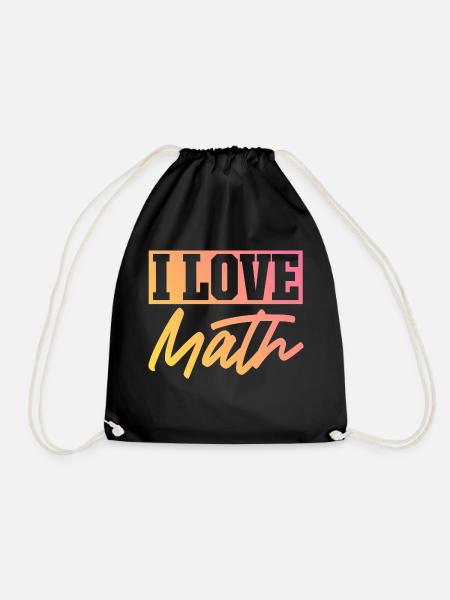 Ich liebe Mathe - Turnbeutel - Schwarz