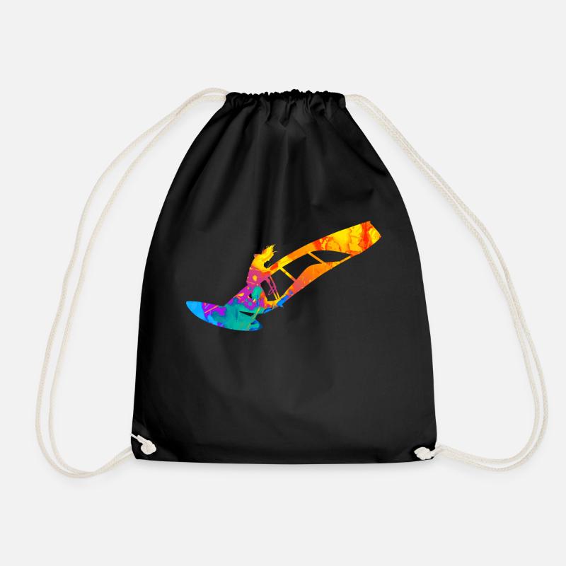 Windsurfen Windsurfer Windsurfing - Turnbeutel - Schwarz