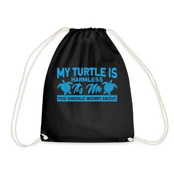 Sea turtles Turtle keeping Sea shell - Drawstring Bag - black - Front