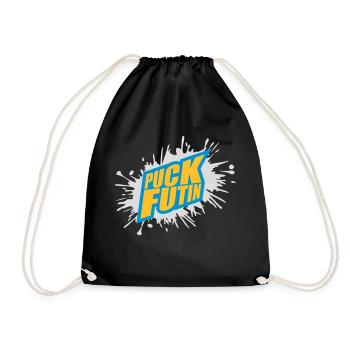 puck futin Logo Design - Turnbeutel - Schwarz - Vorne